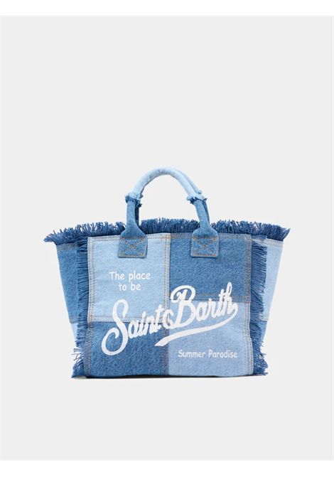 Borsa Media in canvas SAINT BARTH | COL0001 COLETTE00402L DENIM PATCHWORK